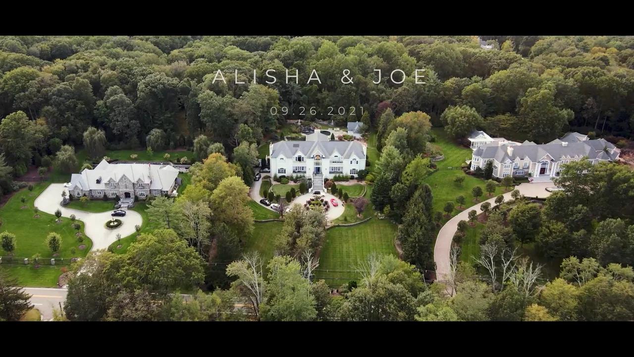 Alisha and Joe wedding film still